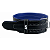 Cinturão Couro Ecológico MT preto com azul - Imagem 3