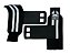 Grip com Munhequeira Preto com Branco - Imagem 4
