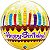 Balão Bubble Velas e Cobertura de Bolo de Aniversário - Imagem 1