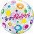 Balão Bubble Cupcake de Aniversáro e Pontos - Imagem 1
