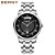 Berny relógio quartz 40mm, espessura 8.5mm, calibre vj55 aço inox vidro safira luxo 3ATM Importado - Imagem 13
