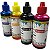 500ml de Tinta HP Corante para Impressoras Cartuchos Bulk Ink Recarga Universal P/ Todos Modelos PRETO / AZUL / MAGENTA / AMARELO - Imagem 1