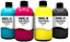 Kit 400ml Tinta PIGMENTADA Para Transfer Cartuchos Bulk Ink Recargas de Impressora HP Epson Canon Brother - Imagem 1