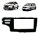 Moldura Honda New Fit 2 Din 2015 - 2018 Preto - Imagem 2