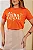 Camiseta Baby Look Algodão Fio 30 Laranja - Filha Amada - Imagem 3