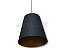 Luminária Pendente cone Preto Fosco 42x37cm E27 - Imagem 2