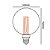 Lâmpada Filamento LED G125 3W Branco quente E27 Lazer - Imagem 2