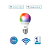 Lâmpada Bulbo Inteligente Smart RGB Dimerizável 10W função de voz Alexa Wifi - Imagem 2