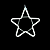 Estrela de 5 pontas Branco Frio 110V - 30cmx30cm - Imagem 1