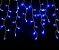 Cascata Sequencial 8 Funções Azul 200 LEDS Fio Branco 5 Metros 220V - Imagem 2