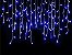 Cascata Fixa com 400 LEDs Fio Branco Azul 220V C/10 Metros Com Tomada Macho e Fêmea - Imagem 1