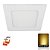 Luminária Plafon 6W LED 12x12 Quadrado Embutir Branco Quente - Imagem 1