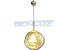 Pendente 28×120cm Dourado Metal+vidro Dourado E27 - Imagem 1