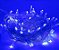 Cordão Fixo 100 LEDs Fio Transparente 9,2 Metros Azul 220V - Imagem 1