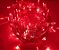 Cordão FIixo 100 LEDs Fio Transparente 9,5 Metros Vermelho 110V  -Tomada Macho e Fêmea - Uso interno - Imagem 4