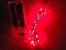 Cordão de Cobre 30 LEDs Fio de Fada 3 metros vermelho Pilha - Uso interno - Imagem 1