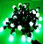Cordão De Bolinha Fio Preto Fixo Com 40 LEDS Verde 220v - Imagem 4