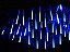Tubo Chuva De Meteoro Snow Fall LED Azul Individual 1 Metro Bivolt - Imagem 2
