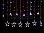 Cascata Sequencial de Estrelas 138 LEDS com 8 Funções Colorida 127V - Imagem 2