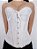 Corset Brocado Branco Laço Frontal - Imagem 1