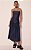 Vestido Longo Rebites Azul Marinho - Imagem 1