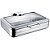Rechaud Retangular Inox Inducao 9 Litros Tampa Vidro Zahav - Imagem 1