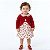 Vestido de Bebê 100% Algodão Menina Infantil Estampado com Bolero em Plush 2 Meses até 6 Anos Laura - Imagem 2