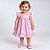 Vestido de Bebê Infantil com Pom Pom 100% Algodão 2 Meses a 6 Anos Maria - Imagem 3