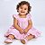 Vestido de Bebê Infantil com Pom Pom 100% Algodão 2 Meses a 6 Anos Maria - Imagem 1