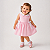 Vestido de Bebê 100% Algodão Xadrez Rosa 2 Meses a 6 Anos Clara - Imagem 5