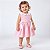 Vestido de Bebê 100% Algodão Xadrez Rosa 2 Meses a 6 Anos Clara - Imagem 3