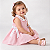 Vestido de Bebê 100% Algodão Xadrez Rosa 2 Meses a 6 Anos Clara - Imagem 4