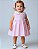 Vestido de Bebê 100% Algodão Xadrez Rosa - Clara - Imagem 1