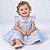 Vestido de Bebê Menina Floral Luxo 100% Algodão 2 Meses até 6 Anos Maya - Imagem 1