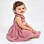 Vestido de Bebê Infantil Festa Luxo com Detalhe em Pérola 100% Algodão 2 Meses a 6 Anos Carol - Imagem 2