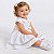 Vestido de Bebê Menina Branco Roupa Menina Infantil 100% Algodão 2 Meses a 6 Anos Batizado - Imagem 2