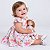 Vestido Bebe Infantil Menina 100% Algodão com Boneca de pano combinando 2 Meses até 6 Anos Juliana - Imagem 2