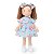 Kit Vestido Bebê e Infantil Menina Estampado Luxo com Boneca de pano Presente 100% Algodão 2 Meses a 6 Anos Maya - Imagem 2