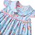 Kit Vestido Bebê e Infantil Menina Estampado Luxo com Boneca de pano Presente 100% Algodão 2 Meses a 6 Anos Maya - Imagem 3