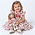 Kit Vestido com Boneca de Pano 100% Algodão Estampado 2 Meses até 4 Anos Laura - Imagem 1