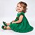 Vestido Bebê e Infantil Verde aplique Cereja 100% Algodão 2 Meses a 6 Anos Mundo Nina - Imagem 2