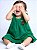 Vestido Bebê e Infantil Verde aplique Cereja 100% Algodão Mundo Nina - Imagem 3