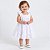 Vestido Bebê Infantil Toque Macio Branco em Laise com Forro 100% Algodão 2 Meses até 6 Anos - Imagem 3