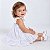 Vestido Bebê Infantil Toque Macio Branco em Laise com Forro 100% Algodão 2 Meses até 6 Anos - Imagem 2
