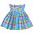 Vestido Bebê Xadrez Colorido com Calcinha 100% Algodão - STELA - Imagem 2