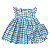 Vestido Bebê Xadrez Colorido com Calcinha 100% Algodão - STELA - Imagem 1