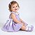 Vestido Bebê Infantil Menina Xadrez Lilás 100% Algodão Mundo Nina 2 Meses até 8 Anos Barbara - Imagem 2