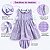 Vestido Bebê Infantil Menina Xadrez Lilás 100% Algodão Mundo Nina 2 Meses até 8 Anos Barbara - Imagem 4