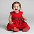 Vestido Bebê e Infantil Vermelho Com Laço - Milena - Imagem 2