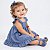Vestido Bebê Infantil Premium Jeans 100% Algodão e aplique de Cereja 2 Meses a 6 Anos Catarina - Imagem 2